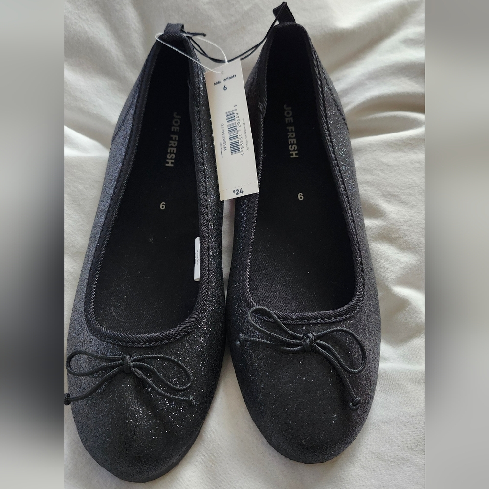 Joe Fresh Women's Sparkly Black Flats